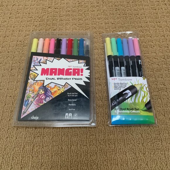 Accessories - Dual Brush Pen Art Markers - Two Sets